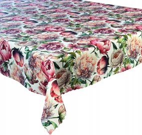 Abrosz Foltálló Tavaszi Színes Rózsaszín Virágok Bazsarózsa 110x220 cm