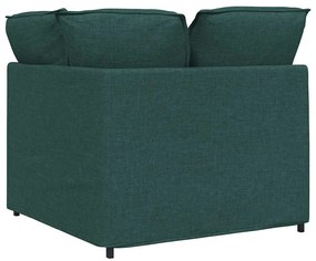 sötétzöld moduláris kanapé sarokmodul párnákkal 100 cm