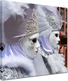 Vászonkép 30x30 Szórakozás Velencében Maszkok