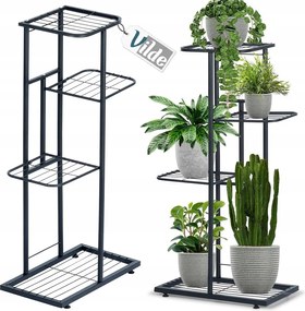 Virágágyás Fém 4 szintes emeletes virágtartó állvány növények virágok