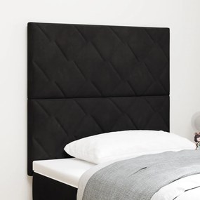 LED Fejtámla Gyémánt Blokkok Dizájn Fekete 90 cm Bársony