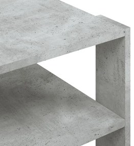 betonszürke szerelt fa dohányzóasztal 59,5 x 59,5 x 40 cm