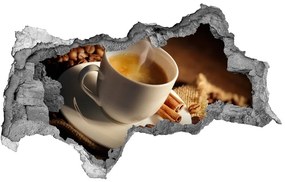 3d lyuk fal dekoráció Kávé csészében nd-b-45991785