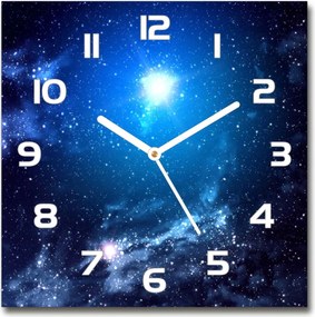 Üveg falióra szögletes köd 30x30 cm