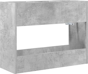vidaXL Napernyő Állvány tárolóval Beton Szürke 65 x 24 x 50 cm Faanyag