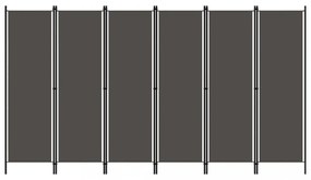antracitszürke 6 paneles paraván 300 x 180 cm