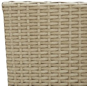 9 részes bézs polyrattan kerti étkezőgarnitúra párnákkal