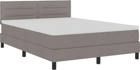 vidaXL Boxrugós ágy matracmal leddel Tópszínű 140 x 190 cm szövet