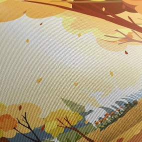 Kép - őszi táj, illusztrációk (150x105 cm)