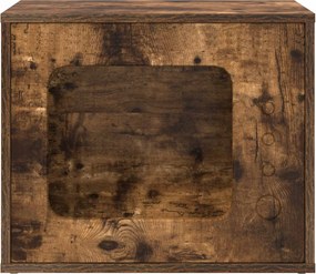 vidaXL Macska Ház Füstölt tölgy 51 x 30 x 42,5 cm Faanyag
