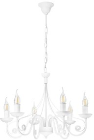 Csillár láncon DONATO 6xE14/40W/230V fehér