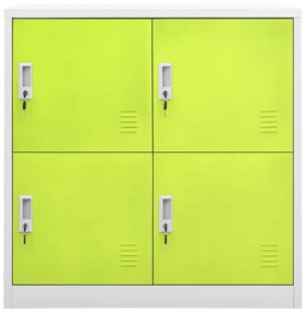 5 db világosszürke-zöld acél zárható szekrény 90 x 45 x 92,5 cm