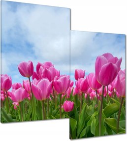 Vászonkép 60x60 Tulipánok Valentin napra