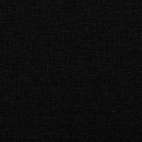 fekete szövet kanapéfotel lábtartóval 60 cm