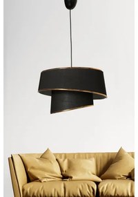 Csillár zsinóron BARETTE 1xE27/60W/230V fekete/réz