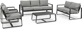Szürke alumínium kerti kanapé Merrigan – Bizzotto