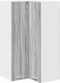 vidaXL Függő szekrény Szürke Sonoma és fehér 57 x 57 x 100 cm Faanyag