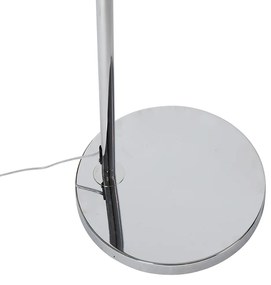 Modern íves lámpa króm fehér búrával - Arc Basic