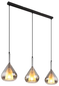 Globo 15542-3 - Csillár zsinóron GEEKY 3xE27/60W/230V fekete