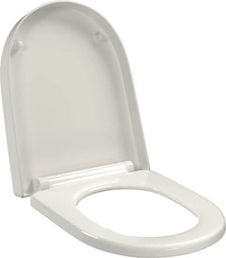vidaXL fehér szögletes gyorskioldó WC-ülőke lassan csukódó fedéllel