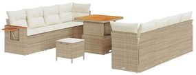 vidaXL Kerti Kanapé Szett párnával 11 pcs Beige és krém