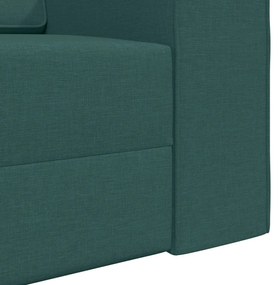 Padlókanapé ágy 2 az 1-ben Sötét Zöld 245x150x60.5 cm Szövet