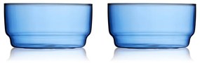 Kék üveg tálka szett 2 db-os 500 ml Torino – Lyngby Glas
