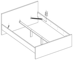 Fehér franciaágy 140x190 cm Naia – Tvilum