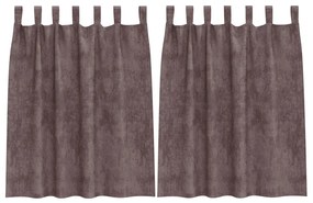 Bársony Függönyök 2 db Gombfülekkel Barna 140x140 cm