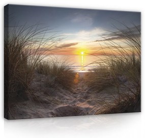 Vászonkép, Napkelte a tengerparton, 100x75 cm méretben