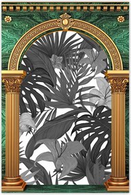 Poszterek 40x60 Fekete-fehér monstera