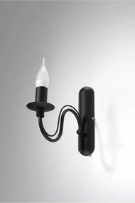 Fekete fém fali lámpa Fiorano – Sollux