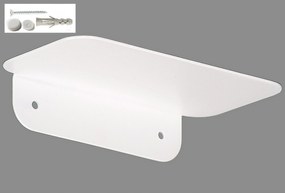 Polc 20x10x4cm Fehér fém akasztós modern Loft stílusban
