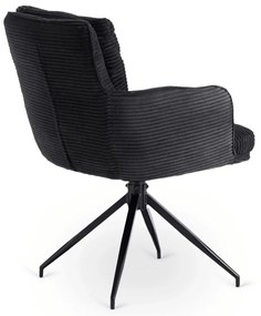 Forgó Étkező/Tárgyaló Fotel Fekete Színben.