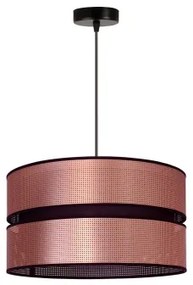 Duolla - Csillár zsinóron COPPER SHINY 1xE27/15W/230V átm. 40 cm réz/fekete