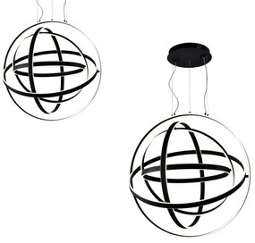 LED Csillár zsinóron COPERNICUS 1xLED/260W/230V fekete