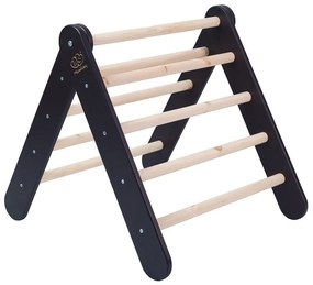 Fekete borovi fenyő pikler háromszög 60x60x60 cm Montessori – Meowbaby