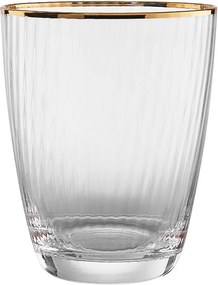 GOLDEN TWENTIES vizes pohár arany szegéllyel 300 ml
