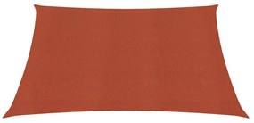 terrakotta HDPE napvitorla 160 g/m² 4,5x4,5 m