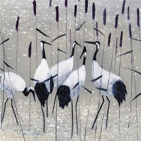 Dekoratív Fotótapéta Fali Fal Harmonikus daruk 250x250 Ragasztó