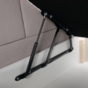 Boxspring ágy, 200x200, szürkésbarna Taupe, APRIL