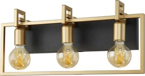 Italux PRIMERO WL-44003-3-BK-GD Fali lámpa 3x60W/E27 IP20