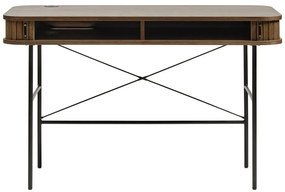 Íróasztal tölgyfa dekorral 60x120 cm Nola – Unique Furniture