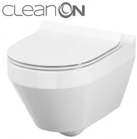 Cersanit Crea Ovális Fali WC+ Slim Lecsapódásmentes Easy-off WC Tető