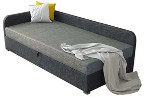 UNO kárpitozott ágy + ágyrács + matrac, 90x200, sawana21/05, bal sarok
