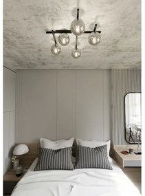 Mennyezeti lámpa SMART 5xE14/10W/230V fekete/szürke