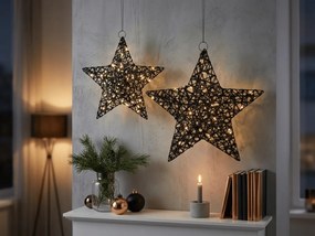 Karácsonyi dekoráció csillag STARIELLE LED világítással 40 cm, fekete