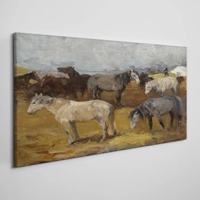 Vászonkép Ló állat festése