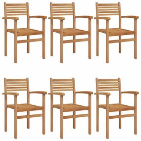 Kerti összecsukható székek 6 pcs Barna 55.5 x 55.5 x 90 cm