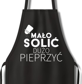 Kötény Fekete Pamut Kevés Só Sok Basszus Ajándék Sláger Valentin nap